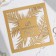 Wedding invitation: carved 16 x 16 cm, (gold color)