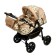 Pilot stroller "pilot", plastic wheels, shades of beige, MIX drawing