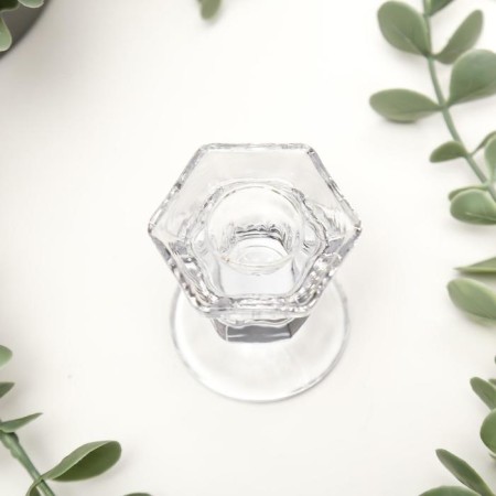 Glass of glass for 1 candle "Juno", transparent 6x5x4.5 cm-2