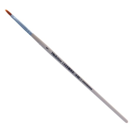 Nylon brush No. 1, flat, wooden handle