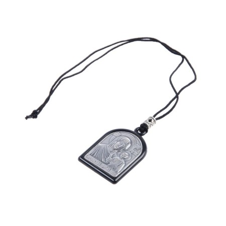 Icon suspended Kazan Mother of God, melchior in silver-2