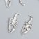 Decor for creativity Metal "Scorpio" silver set 6 pcs 4.1x1.5 cm