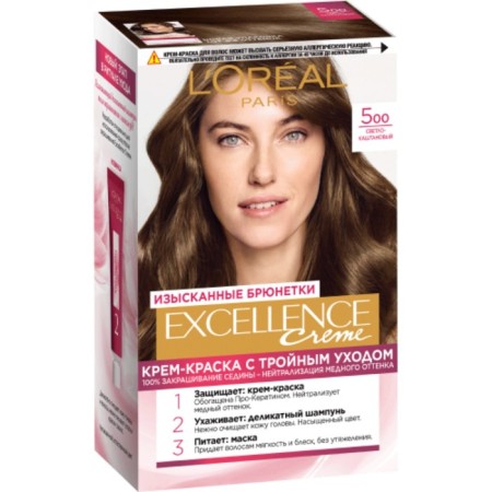 Hair Cream L’Oreal Excellence Creme, tone 500 light stone