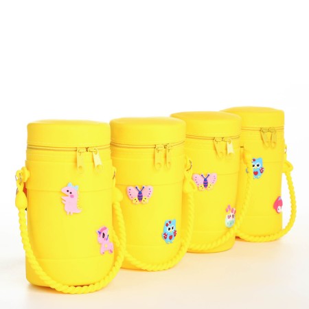 Bag's bag with lightning, stickers mix, yellow color-2