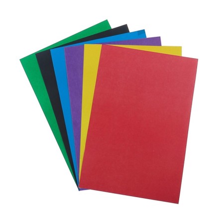 Cardboard of color A4, 6 sheets, 6 colors, non -220 g/m2, bracket-1