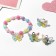 Set of children's "chosen" 3 subjects: clips, bracelet, ring, butterfly, colored
