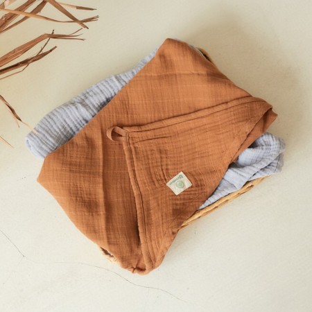 Toward Corner Muslim crumb I, 75x75 cm, cinnamon color, 100% cotton, 3-p, 180 g/m2-12