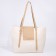 Zipper bag with lightning, beige color