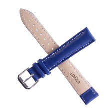 Bugert watch strap 16 mm, genuine leather, l = 19 cm, dark blue