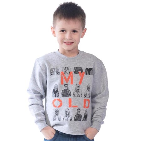 Svitshot Children's My Old, height 116 cm, color gray melange-3
