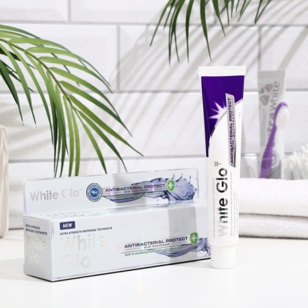 White Glo toothpaste whitening with the antibacterial effect and rinseum, 100 ml
