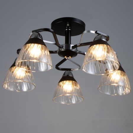 Berne chandelier 5he27 40W black-chromium 56x56x25 cm Bayerlux-1