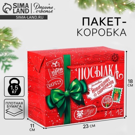Package - Box "New Year's Parcel", 23 x 18 x 11 cm, New Year
