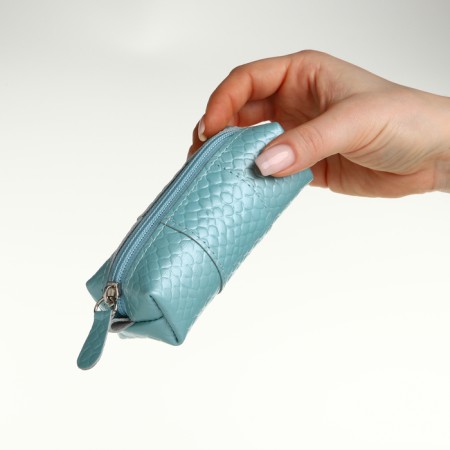 Pocket Key with Lightning, Textura, length 12.5 cm, ring, blue color-5