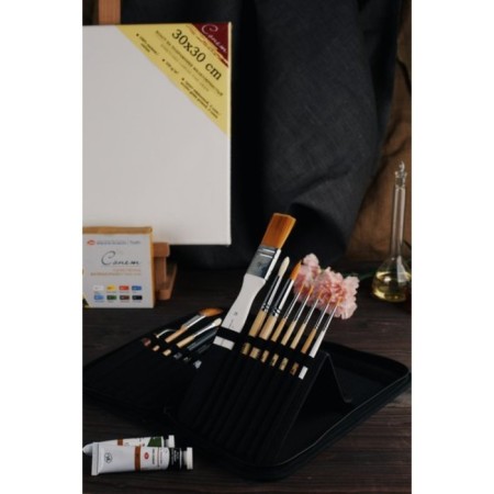 Penal for brushes 270 x 140 mm, ZHK "Sonnet", textile, 15 sings, black-6