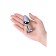 Anal plug with the Toyfa Metal rhinestone, silver, amethyst, 8 cm, d = 3.4 cm