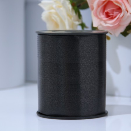 Tape for decor and gifts, black, 0.5 cm x 500 m