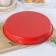 The form for baking is the floody. Circle ", 36 × 4.5 cm, ceramic coating, red color