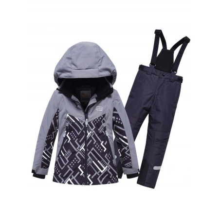 Ski costume for a boy, height 104 cm, gray color