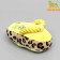 The toy is soft for dogs "slippers with a rope", with a squeak, 15 cm, yellow