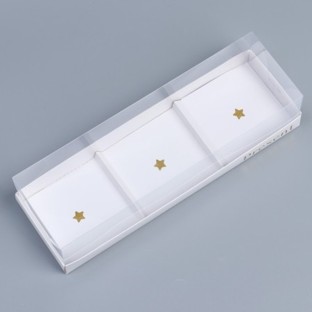 Confectionery box for mousse cakes "Stars", 27 x 8.6 x 6.5 cm-1