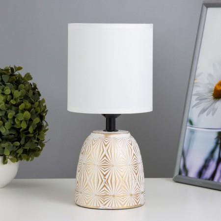 Table lamp "Diana" E27 40W white-gold 13x13x27.5 cm