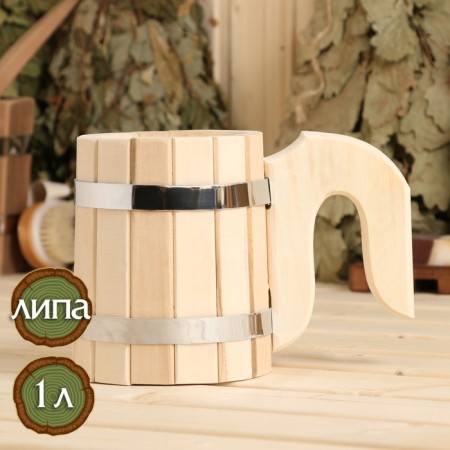 Mug 1 l, linden "Dobroparov"