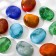Decor Glass "Stone flat, oval" (240-250 g 10 pcs) mix