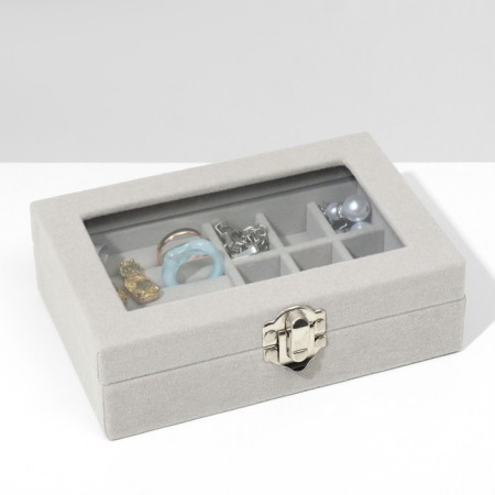 Steam for jewelry "Casket", 5 rows, 9 cells, 15 × 10 × 4.5, color gray color-2