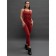 Sports women's leggings, size, burgundy color
