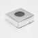 Cookie box, with a window, silver, 10 x 10 x 3 cm