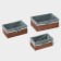 A set of handmade interior baskets LadOM, rectangular, 3 pcs, size: 20 × 11 × 9 cm, 24 × 15 × 10 cm, 28 × 19 × 11 cm