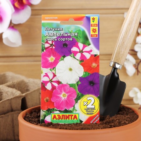 Petunia flower seeds "ampel", a mixture of colors, 0.1 g-2
