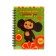Note book A6 96 sheets on the crest, multi-bullets "Cheburashka", solid cover, glossy lamination