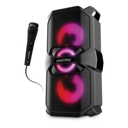 Portable karaoke system Smartbuy Starship, 32 W, AUX, FM, USB, BT, 3500 mAh, black