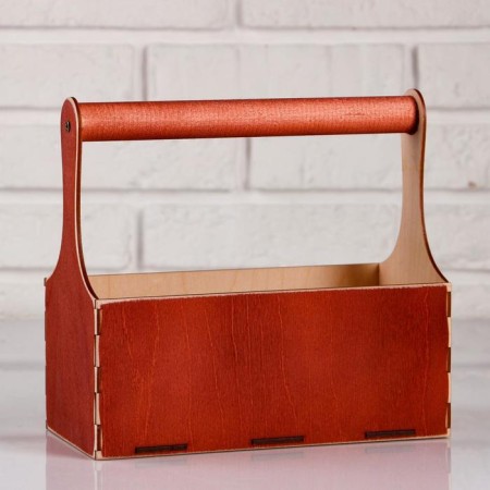 Wooden Kashpo 24 × 12 × 22 cm Maloni Demur, with a pen, a red tree give beautifully-1