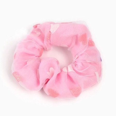 Hair elastic band "hearts", pink, 11 cm, cats aristocrats-4