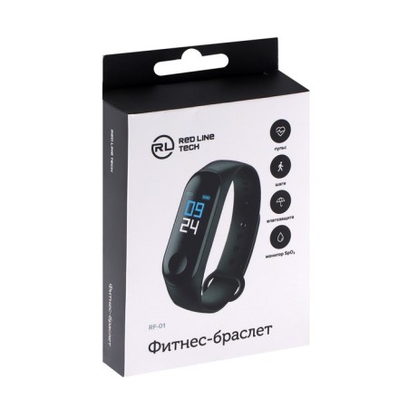 Fitness bracelet Red Line RF-01, 0.96 ", IP68, pulsometer, oxygen level sensor, black-6