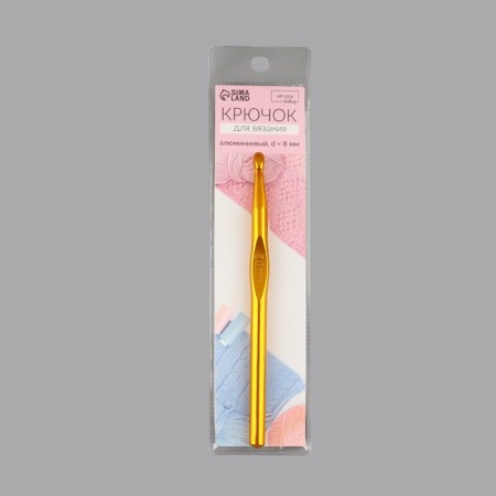 Knitting hook, d = 8 mm, 15 cm, mix color-6