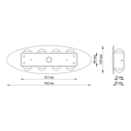 Calle lamp, 8x8W LED, 4000K, 680LM, IP54, gray color.-1