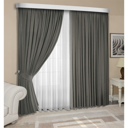 Set of curtains "Canvas", size 200x250 cm, 2 pcs, pavement color-6