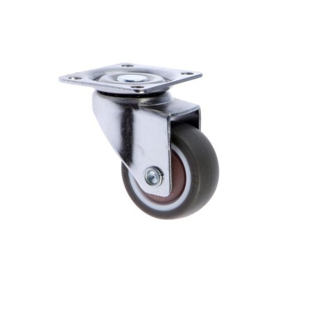 Furniture wheel, d = 30 mm, without brake, soft move, brown