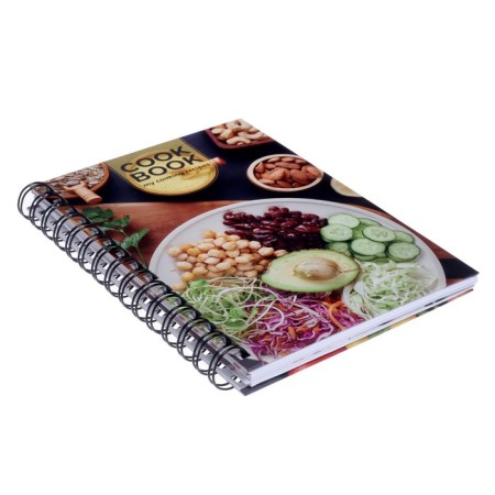 A book for recording culinary recipes A5, 80 sheets on the crest "vegan", solid cover, colored separators-1