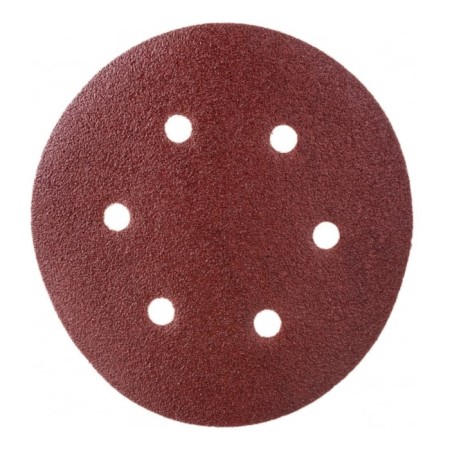 Circle of abrasive grinding bison 35350-150-080, perforated, P80, 150 mm, 5 pcs.-2