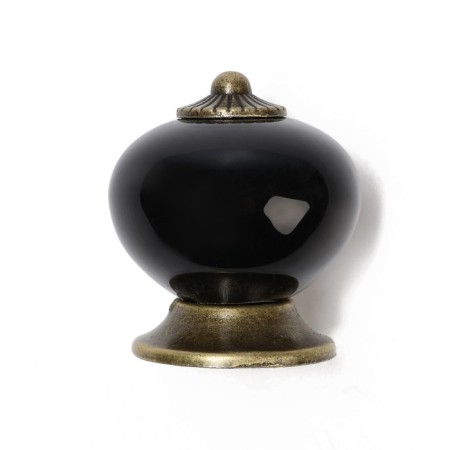 Pen button Dome Ceramics 003, ceramic, black-3