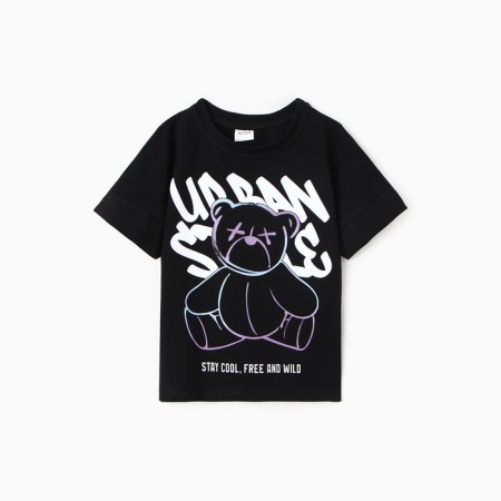 T -shirt Children's Minaku: Exclusive Print, Black color, height 110 cm