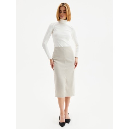 Skirt with a female section, minku, gray-beige color, size 44-1