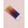 Candles for the cake "High spiral", 6 pcs, yellow gradient, red, blue