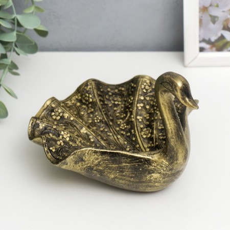 Interior polystone stand "Swerdow" under the brass 16x14x15 cm-1