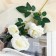 Artificial flowers "Troy rose" 6x61 cm, white